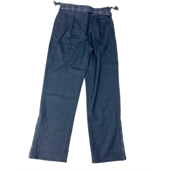 Rag & Bone Gray Women James Straight Checkered Wool Slacks Pants 6 $475 NWT - Picture 6 of 8
